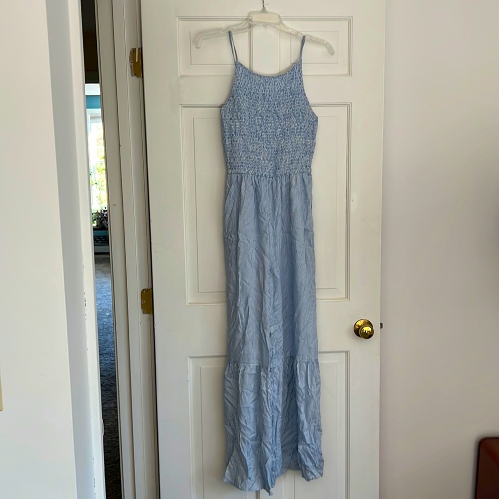 Searsucker Wide Legged Pant Suit US M.